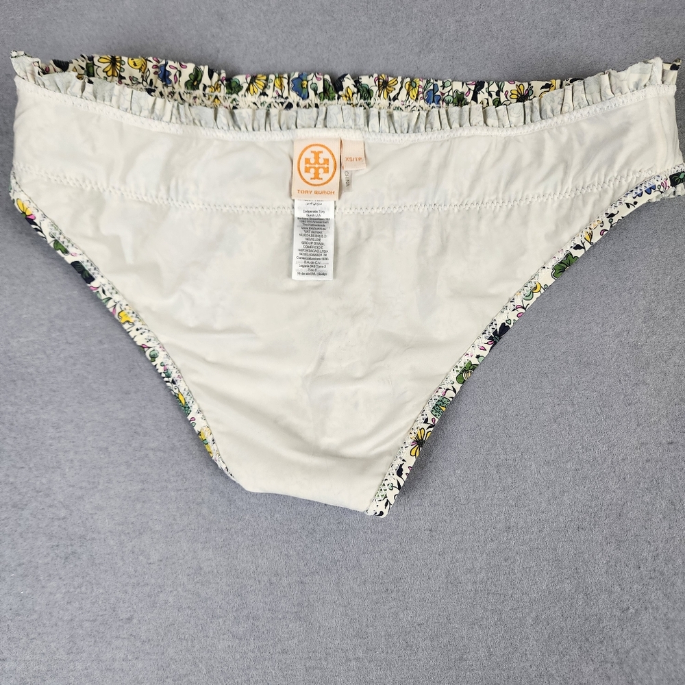 Tory Burch Floral Bikini Bottoms Boho Cottagecore Style Womens XS Low Rise - Picture 8 of 11